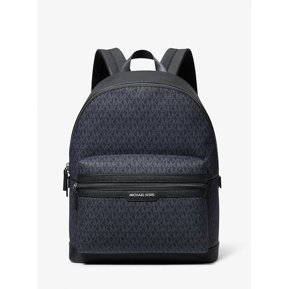 Michael Kors Outlet Cooper Signature Logo Backpack - Admiral Blue