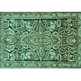 thumbnail image 1 of Ahgly Company Indoor Rectangle Persian Turquoise Blue Traditional Area Rugs, 2' x 4', 1 of 4