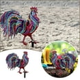 thumbnail image 2 of Outdoor Rooster Decoration Rooster Garden Stake Chicken Yard Art Metal Rooster Yard Statue Decoration Rooster Garden Stakes Plug Into The Ground Garden Courtyard Outdoor Deco, 2 of 8