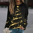 thumbnail image 2 of gakvbuo Ugly Christmas Sweater for Women 2024 Funny Christmas Sweatshirt Crewneck Xmas Print Long Sleeve Blouse Party Pullover Sweatshirt Tunic Tops Hoodless Shoulder Sweatshirt Gifts for Christmas, 2 of 6
