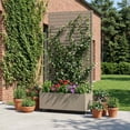 thumbnail image 2 of MAYEERTY 72x35x16 Inch Olive Gray Metal Rectangular Planter Box with Trellis, 5 Piece Set for Outdoor Garden & Patio, 2 of 6