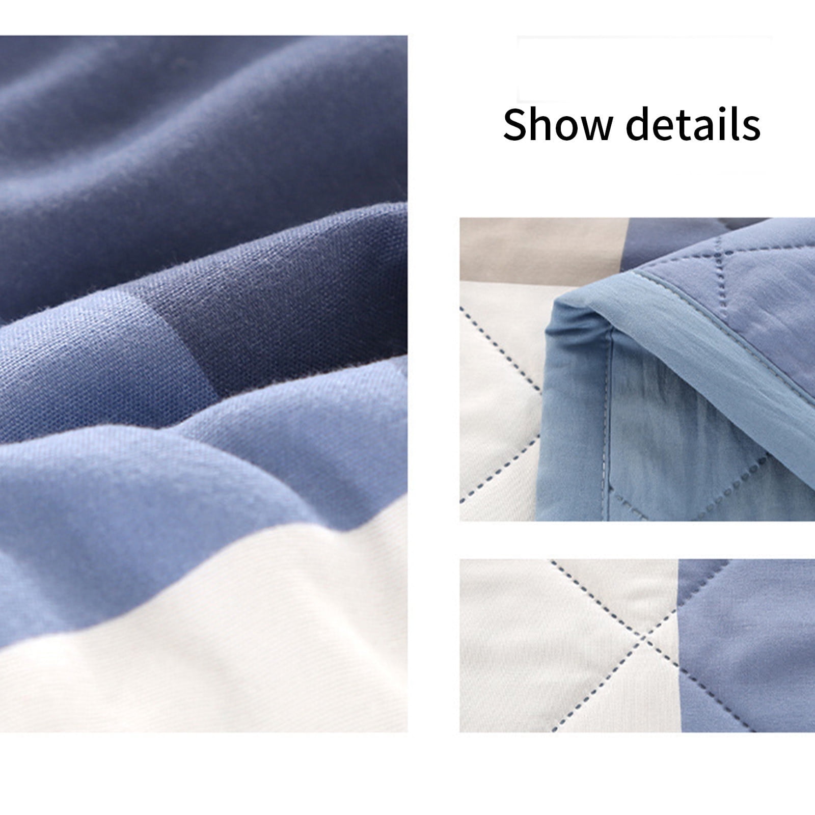 Quilt Queen Size - Summer Conditioning Quilt, Oversized Bedding Soft Coverlet Quilts Queen Size, Naked Sleeping Skin-friendly Washed Cotton Refrigerated Comforter for All Season(79 x 59 in)