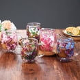 thumbnail image 3 of Double Glass Flower Tea Cup, Insulated Glass Coffee Cups with Handles,Clear Dried Flower Tea Mug for Hot Beverages, 3 of 9