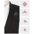 thumbnail image 3 of INSPIRE CHIC Men's Cotton Handkerchiefs Solid Color Pocket Square for Men Navy Blue One Size, 3 of 4