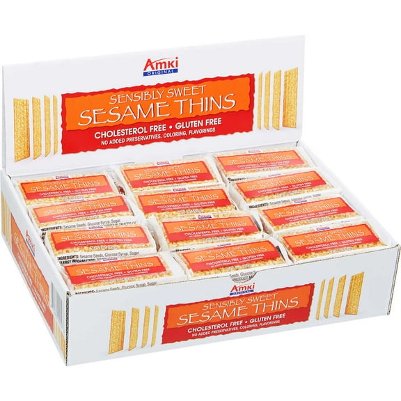 Amki Sensibly Sweet Sesame Thins, 1.25 oz, 36 ct