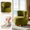 thumbnail image 4 of MOONMISS 360° Swivel Barrel Accent Chairs, Round Armchairs with Wide Upholstered, for Living Room, Bedroom, Olive, 4 of 8