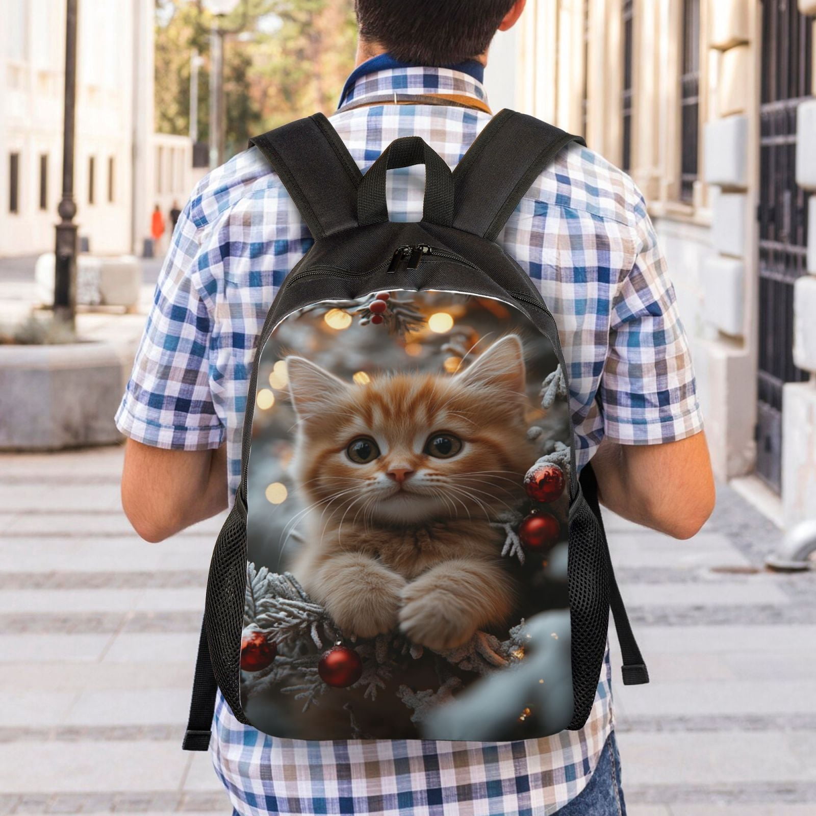 Cat Backpack Double Shoulder Backpack Durable, Spacious, Ergonomic Design for Travel, Work & Outdoor Use