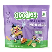 Goodies Cheese Puffs, Noodle-Shaped Crunchy Kids Snack, Non-GMO, 8 Snack Packs
