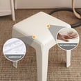thumbnail image 4 of Plastic Foot Stool, Stackable Upholstered Footstool, Plastic Non-Slip Foot Step Stool, Step Stool for Hallway Living Room Change Shoe 30 * 30 * 25.5cm, 4 of 7