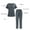 Dark Gray, variant on Scrubs for Men Set Summer Medical Uniform Stretch Short Sleeve V-Neck Scrub Top & Jogger Pant with Pockets