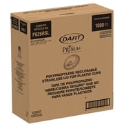 Dart P626RSL Reclosable Strawless Lids, Fits 1226 oz Cold Cups, Clear Polypropylene Sip-Thru Lid, Spill-Resistant, 1,000 Ct  Cold Beverage Lid for Iced Coffee, Tea, Soda, Smoothies