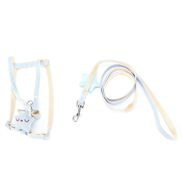 Cat Walking Rope with Leash, 360 Degree Rotatable Puppy Leash Adjustable Straps for Small Medium Large Cats Pink,Red,Blue,Khaki