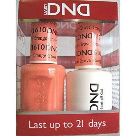 DND Nail Polish Gel & Matching Lacquer Set (610 - Orange Growe)