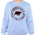 thumbnail image 2 of Christmas at the Cabin Sweatshirt Unisex 2X-Large Light Blue, 2 of 5