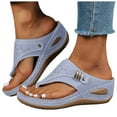 thumbnail image 1 of Orthopedic Wedge Flip Flops for Women 2025 Comfortable Arch Support Orthofeet Wide Slides Sandals, 1 of 4
