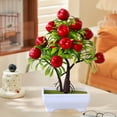 thumbnail image 5 of TaTaai 1Pcs Artificial Potted Plants，Potted Plants Artificial Apple Tree, Artificial Fruit Apple Tree Bonsai Fake Greenery Plastic Pot,for Home Table Desk Office Bathroom Decor, 5 of 5