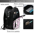 thumbnail image 4 of Balery Orchids Flowers Mochila con carga USB para hombre y mujer - Mochila impermeable y antirrobo para laptop con puerto USB para viajes, trabajo, 4 of 7