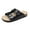 black, variant on Unisex beach slippers 2 strap luxury cow leather woman flat women's sandals summer 2024