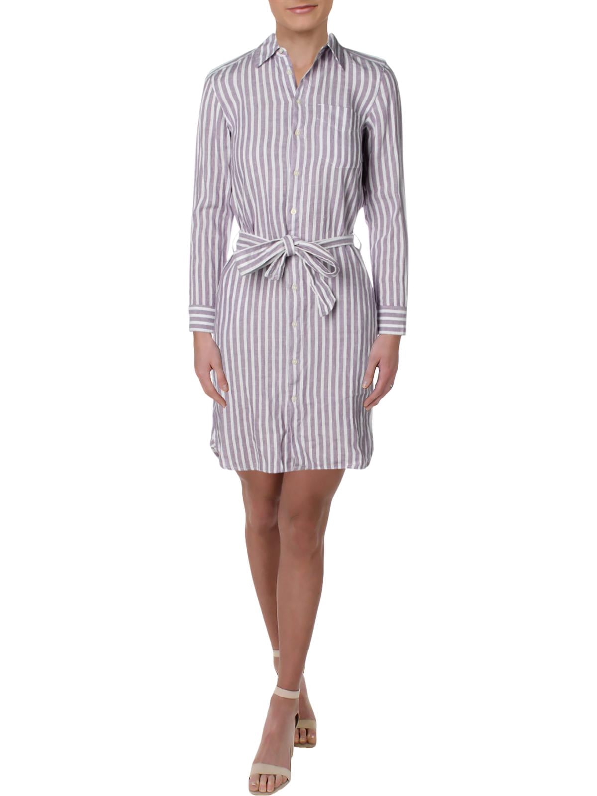Lauren Ralph Lauren Striped Shirt Dress - Purple