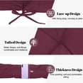 thumbnail image 5 of SDJPOI Swing Replacement Cushion for Outdoor Bench, 4" Thick Waterproof 2-3 Seater Garden Porch Seat Cushion with Backrest, Outdoor Swing Cushions for Outdoor Furniture (Wine Red,70*40in), 5 of 6