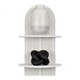 thumbnail image 3 of American Art Decor White Boho Arched Lunar Ledges Wall Shelf, Wooden 2-Tier Floating Bookshelf for Wall, Carved Fluted Arch Display Shelf for Bedroom Bathroom Kitchen Living Room Decor, 14" x 24", 3 of 8