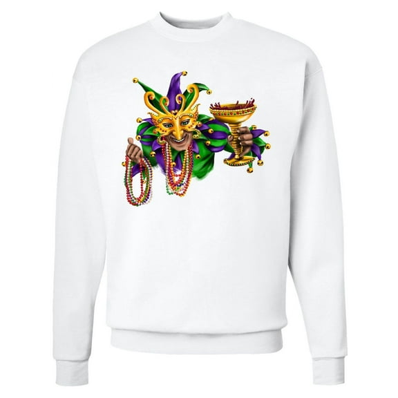 Inktastic Mardi Gras Jester Adult Sweatshirt