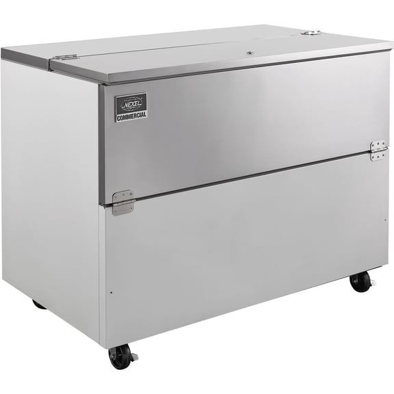 Nexel® Mobile Milk Cooler, Single Sided, 18.5 Cu. Ft., Stainless Steel