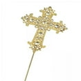 thumbnail image 1 of 2x Glitte Cross Cake Topper Recuerdo Decoración Rhinestone Vintage Cake Decoración Cross Bunting para Aniversario ta Bautizo Niños Niño 2 piezas, 1 of 4