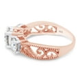 thumbnail image 4 of 1 4/5 Cttw Round Cut Lab Created Moissanite Diamond 3 Stone Bridal Engagement Ring Jewelry Gift for Women in 14K Rose Gold Over Sterling Silver (G-H Color, VVS1 Clarity, 1.80 Cttw)-6.5, 4 of 8