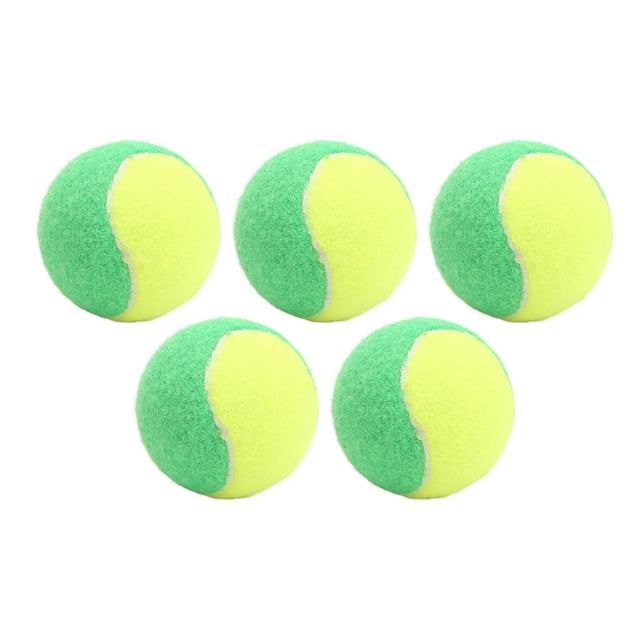Training Tennis Ball, Elastic Squash Balls Easy To Hold Compact Size 5PCS 6cm Diameter With Fabric Finish For Water Activities Orange,Green