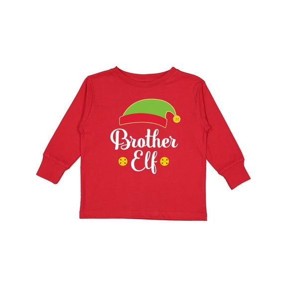 Inktastic Christmas Brother Elf Holiday Boys Long Sleeve Toddler T-Shirt