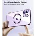 thumbnail image 7 of Magnetic Clear for iPhone 11 Case with Exlusive Build-in Camera Cover [No.1 Strong N52 Magnets] [Compatible with Magsafe] for Women Girls Phone Case (6.1")-Purple, 7 of 7