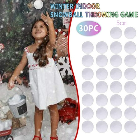

absuyy The Rag Deals- Soft and Pinchable Imitation Snowball indoor Snowballs for Kid Snow Fight 5 CM
