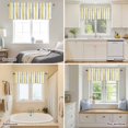 thumbnail image 5 of Minimalist Yellow Grey White Striped Valances for Windows,Kitchen Valance Rod Pocket Short Curtain, Abstract Geometric Line Valance Curtain Window Valances for Bedroom Bathroom Living Room 42x12in, 5 of 9