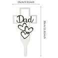thumbnail image 5 of Metal Cross Garden Stake Graves Cemetery Decorations, Cemetery Memorial Cross Stake for Dad, Metal Cross Yard Stake Grave Markers, Memorial Signs Marker for Dad Grave, 5 of 8