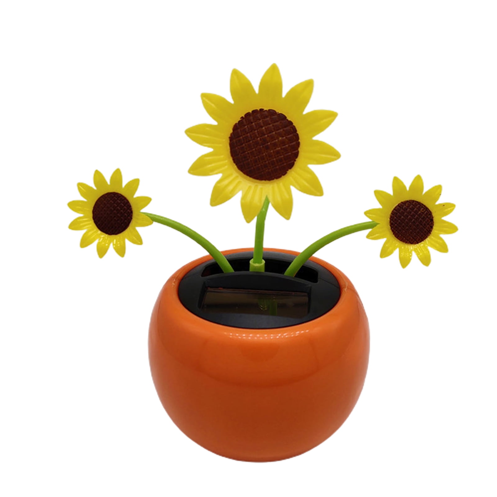 Weite Eco-Friendly Solar Powered Dancing Bee Ladybird Flower with Colorful Pot E Durable Bobblehead Toy for Car Dashboard Office Desk Home Decor 