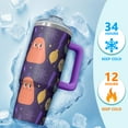 thumbnail image 4 of Halloween Gift 30oz Spooky Pumpkin Travel Coffee Mug with Handle and Straw Lid – Insulated Tumbler Cup, 4 of 5