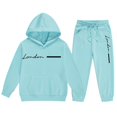thumbnail image 3 of CONZONE Toddler Boys Outfits 2 Piece Letter Graphic Long Sleeve Hoodies Pants Set Cozy Fall Winter Clothes for Kids, 3 of 5