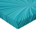 thumbnail image 2 of Ambesonne Teal Fitted Sheet, Abstract Vortex Design, Queen Size, Turquoise Teal, 2 of 3