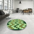 thumbnail image 4 of Ahgly Company Machine Washable Indoor Rectangle Transitional Army Green Area Rugs, 2' x 3', 4 of 7