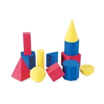 Learning Resources Hands-On Soft Geosolids, Soft Foam 3D Shapes, Math Manipulatives, Set of 12, Ages 5,6,7
