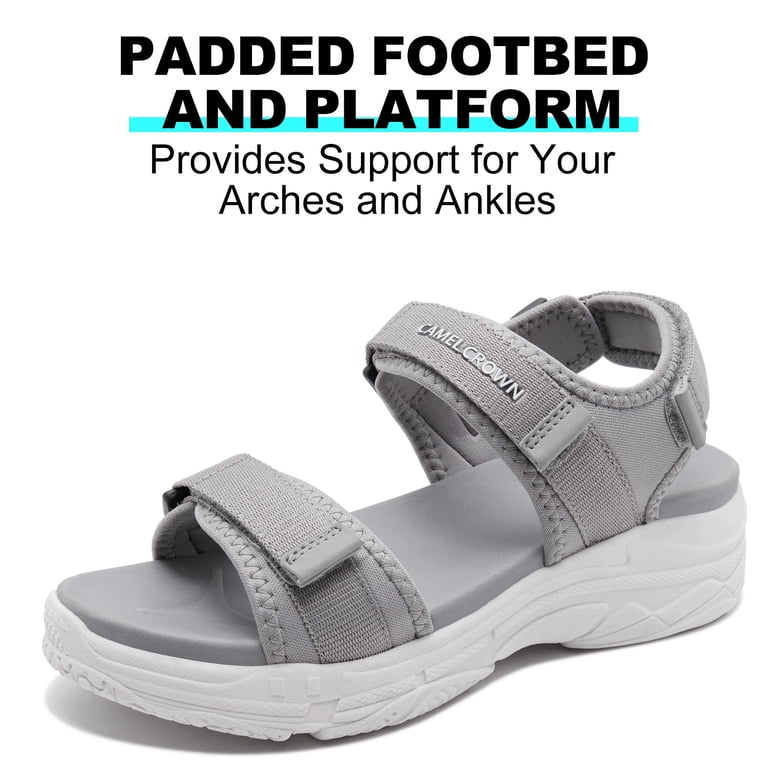 Camel Crown Light Blue and Gray Adjustable Strap Sandals Camel Crown Sandals – Outdoor Essentials main image 2