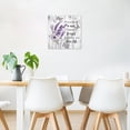 thumbnail image 4 of Lavender Flower Wall Art Purple Butterfly with Floral on Plank Canvas Wall Art for Bedroom Funny Inspirational Painting Wood Framed Prints Wall Decor for Living Room Bathroom,12x16 inches, 4 of 7
