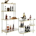 thumbnail image 2 of Set of 2 Pieces, Bartender Serving Display Station, Bar Console Working Counter with Open Shelves, Bar Console Island, 2 of 9