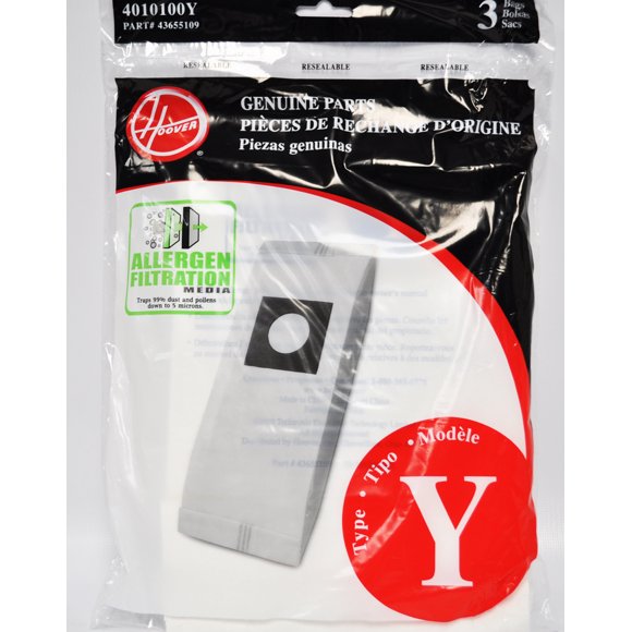 Hoover Type Y Allergen Bag (3-Pack), 4010100Y