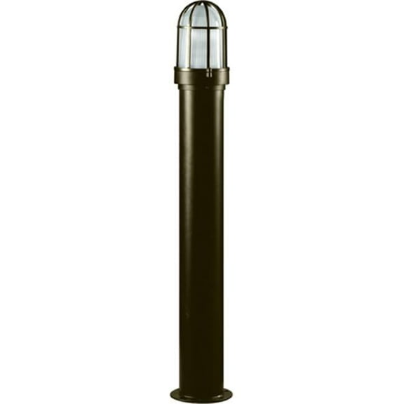 Dabmar Lighting D3100-BZ Powder Coated Steel Bollard Light, Bronze - 39.75 x 7 x 7 in.