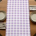 thumbnail image 5 of Table Runners 48 Inches Long Dress Scarves, Purple Lavenders Farmhouse Kitchen Table Runner, Short Coffee Tablerunners, Spring Floral Plaid Farmhouse Elegant 13x48 Inch, 5 of 9