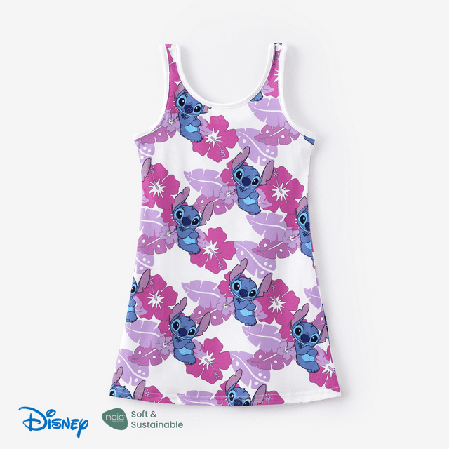 Disney Robe Sans Manches à Imprimé Intégral Personnage Style Hawaïen pour Tout-Petites/enfants Filles 1 Pce NaiaTM