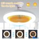 thumbnail image 2 of Luz de ventilador para dormitorio, lámpara de ventilador de techo silenciosa, luz blanca para dormitorio, luz de noche, ventilador de techo con guías de luz, 2 of 4