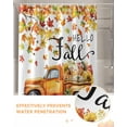 thumbnail image 6 of Hello Fall Shower Curtain Set ，Waterproof Fabric Shower Curtains Harvest Truck Autumn Maple Leaf Pumpkin Yellow Plaid Shower Curtains for Bathroom,Bathroom Decor 66"x72", 6 of 7